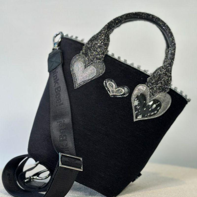 Think Bee!（シンクビー） グリッターブラック ミニトートバッグ