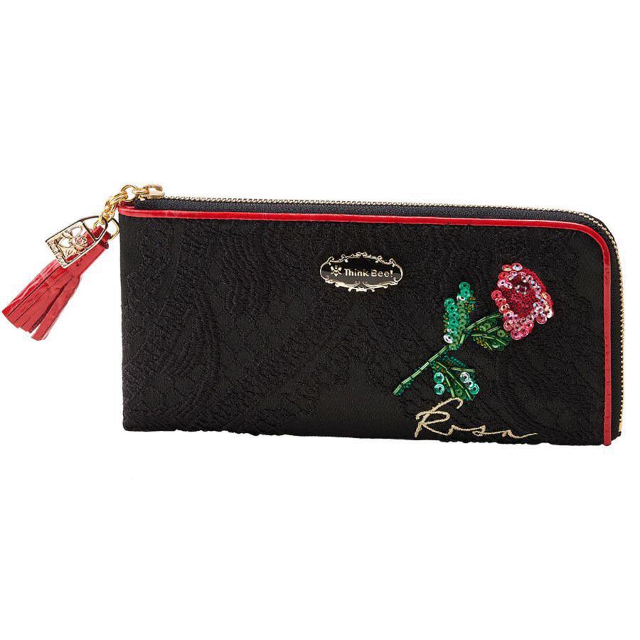 ♣Think Bee!　カルメンロッサ　L字　ファスナー　長財布 Think Bee!（シンクビー） カルメンロッサ L字ファスナー長財布