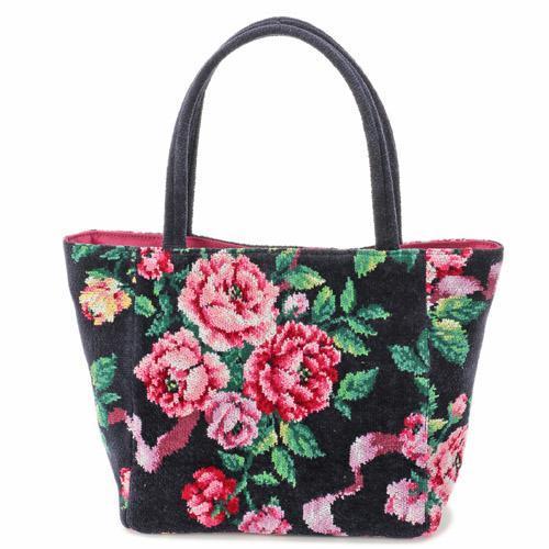 feiler（フェイラー） ローズアダージョ トートバッグ ネイビーブルー