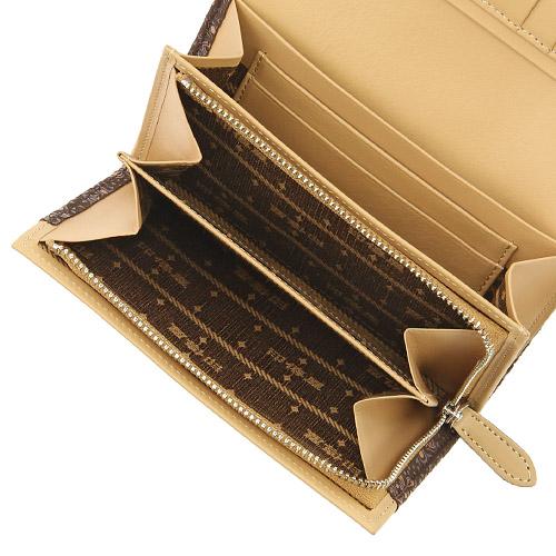 印傳屋 印伝 二つ折り財布 フォルキィ 9122 | フォルキィ | 03