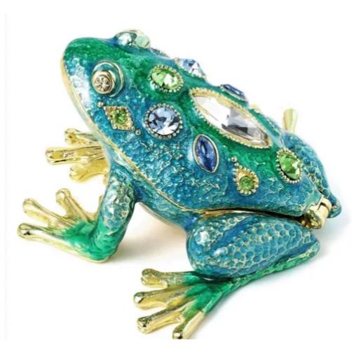 ジュエリーボックス ジュエルフロッグ ブルーグリーン : インテリア