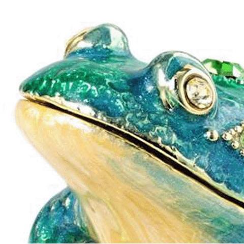 ジュエリーボックス ジュエルフロッグ ブルーグリーン : インテリア
