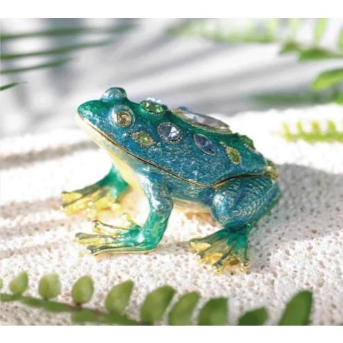 ジュエリーボックス ジュエルフロッグ ブルーグリーン : インテリア