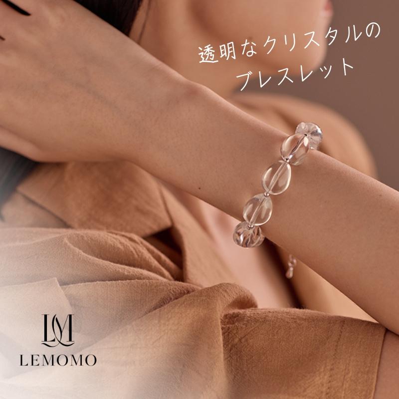 LEMOMO ブレスレット クリア クリスタル 透明 つぶつぶ 金属アレルギー ニッケルフリー おしゃれ レディース インスタ 韓国 人気 トレンド 大人 | 