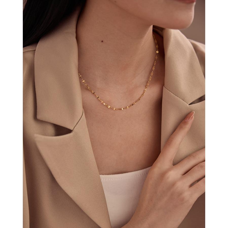 LEMOMO ネックレス レディース 金属アレルギー対応 ペタルチェーン シンプルデザイン ゴールド シルバー ニッケルフリー 重ね 韓国 おしゃれ |  | 11