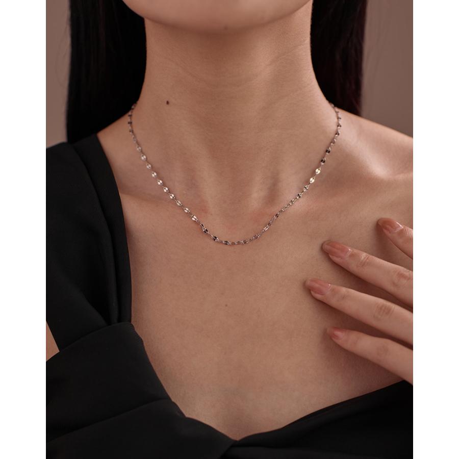 LEMOMO ネックレス レディース 金属アレルギー対応 ペタルチェーン シンプルデザイン ゴールド シルバー ニッケルフリー 重ね 韓国 おしゃれ |  | 05