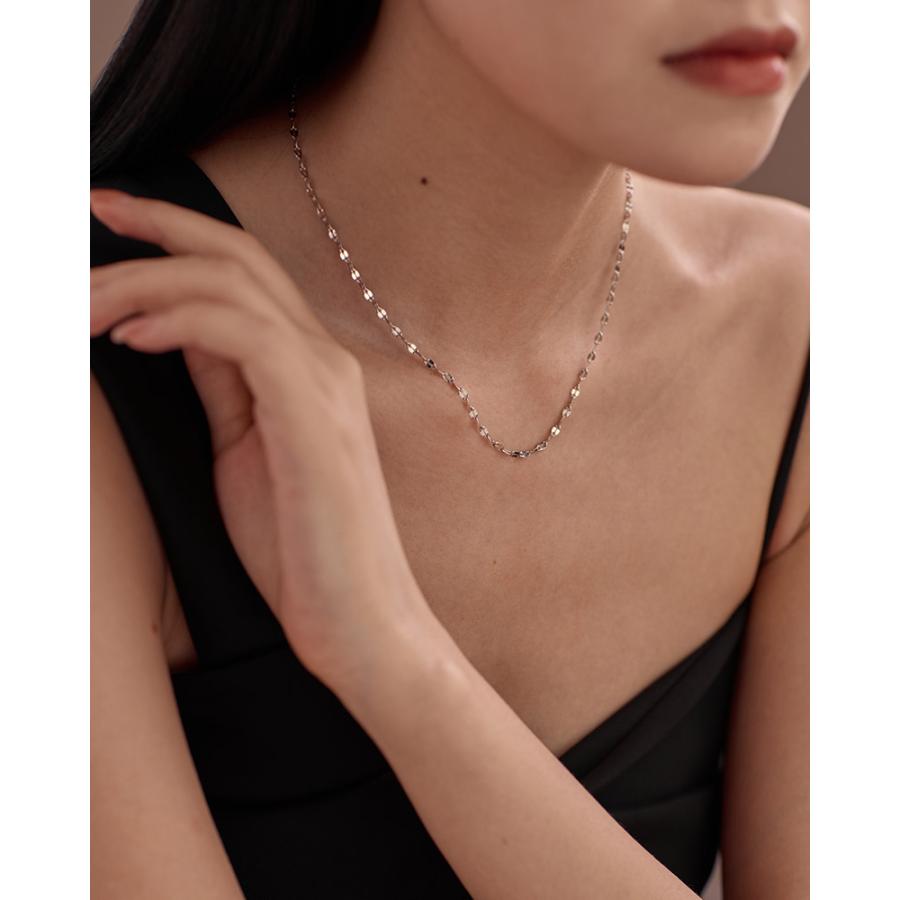 LEMOMO ネックレス レディース 金属アレルギー対応 ペタルチェーン シンプルデザイン ゴールド シルバー ニッケルフリー 重ね 韓国 おしゃれ |  | 06