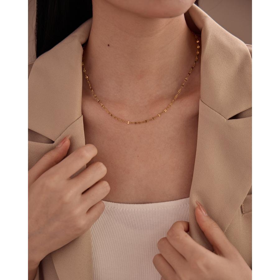 LEMOMO ネックレス レディース 金属アレルギー対応 ペタルチェーン シンプルデザイン ゴールド シルバー ニッケルフリー 重ね 韓国 おしゃれ |  | 10