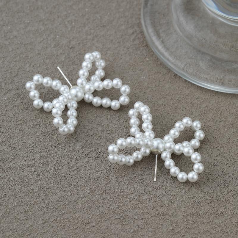 LEMOMO ピアス パール リボン シルバー925　金属アレルギー対応 |  | 10