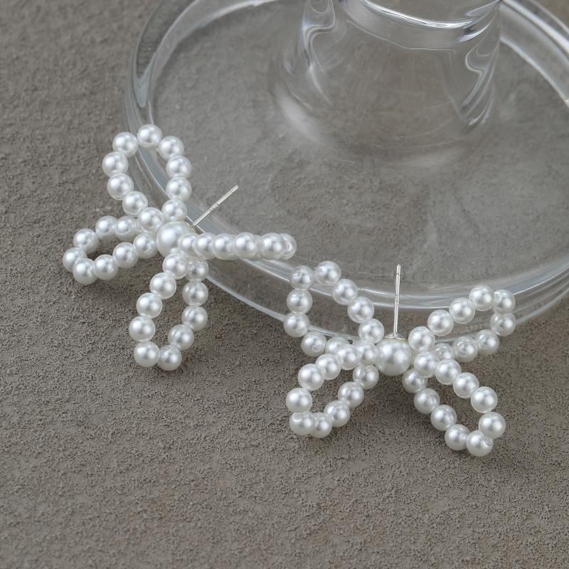 LEMOMO ピアス パール リボン シルバー925　金属アレルギー対応 |  | 05