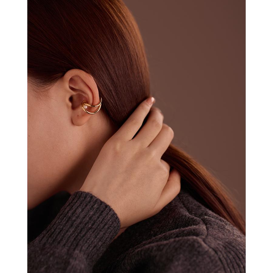 LEMOMO 【片耳用】イヤーカフ パール レイヤード イヤーカフス イヤカフ イヤリング 金属アレルギー対応 18K かわいい ジュエリー ゴールド シルバー 韓国 |  | 12