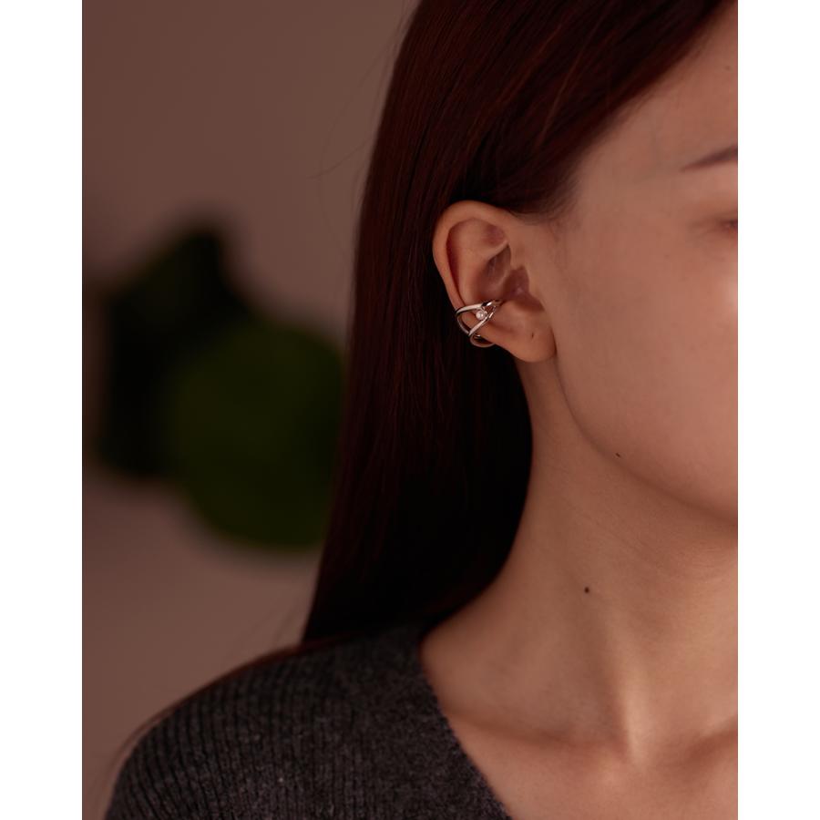 LEMOMO 【片耳用】イヤーカフ パール レイヤード イヤーカフス イヤカフ イヤリング 金属アレルギー対応 18K かわいい ジュエリー ゴールド シルバー 韓国 |  | 05