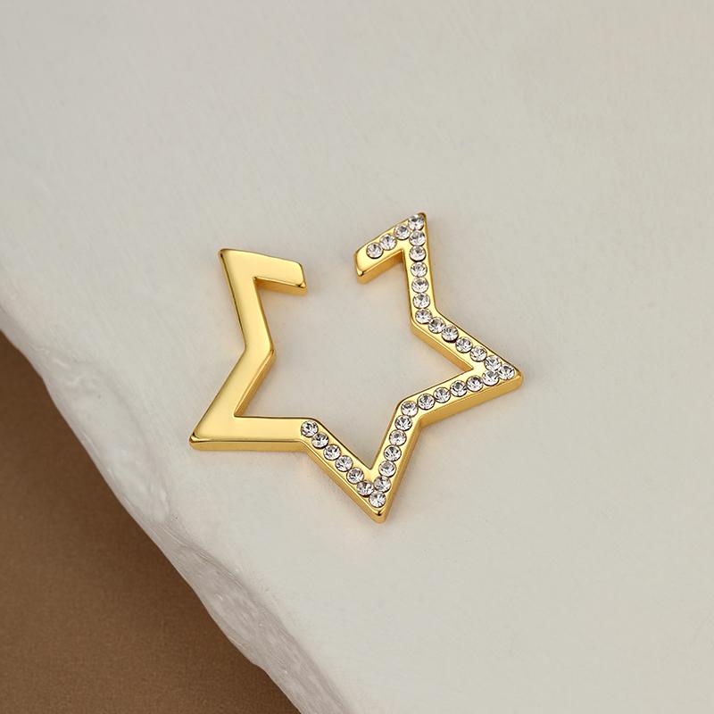 LEMOMO 【片耳用】イヤーカフ スター 星 イヤリング 金属アレルギー対応 18K 大人 かわいい ゴールド シルバーおしゃれ レディース インスタ 韓国 人気 トレンド |  | 02