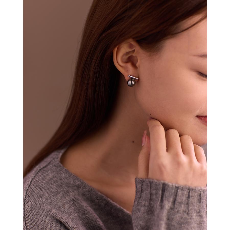 LEMOMO ピアス パール バー グレーパール ブラックパール 一粒 シンプル 10mm フォーマル ママスーツ 入園式 卒園式 結婚式 シルバー925 金属アレルギー |  | 09