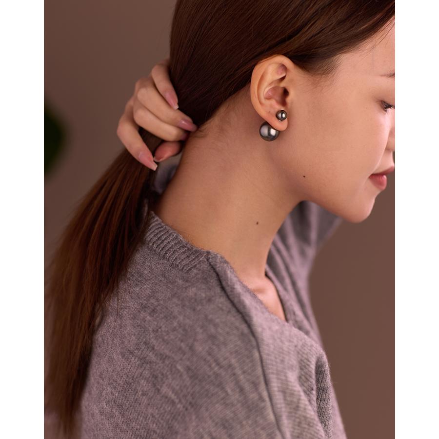 LEMOMO ピアス パール バックキャッチ ダブルパール グレーパール ブラックパール 一粒 8mm フォーマル 入園式 卒園式 結婚式 シルバー925 金属アレルギー |  | 10