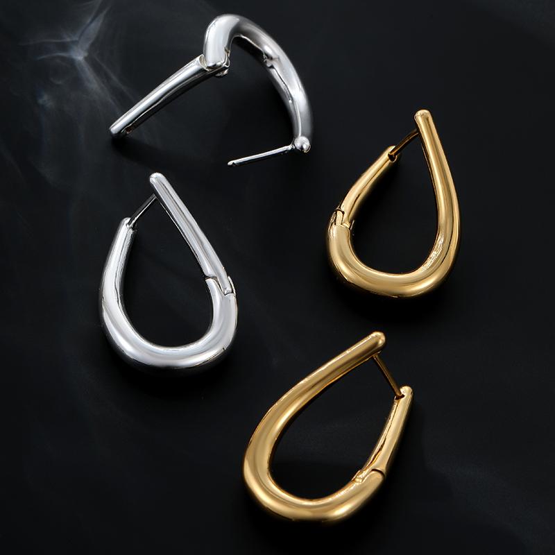 LEMOMO ピアス フープ 金属アレルギー 雫 ドロップ ひねり ワンタッチ キャッチレス ニッケルフリー おしゃれ レディース インスタ 韓国 人気 トレンド |  | 04