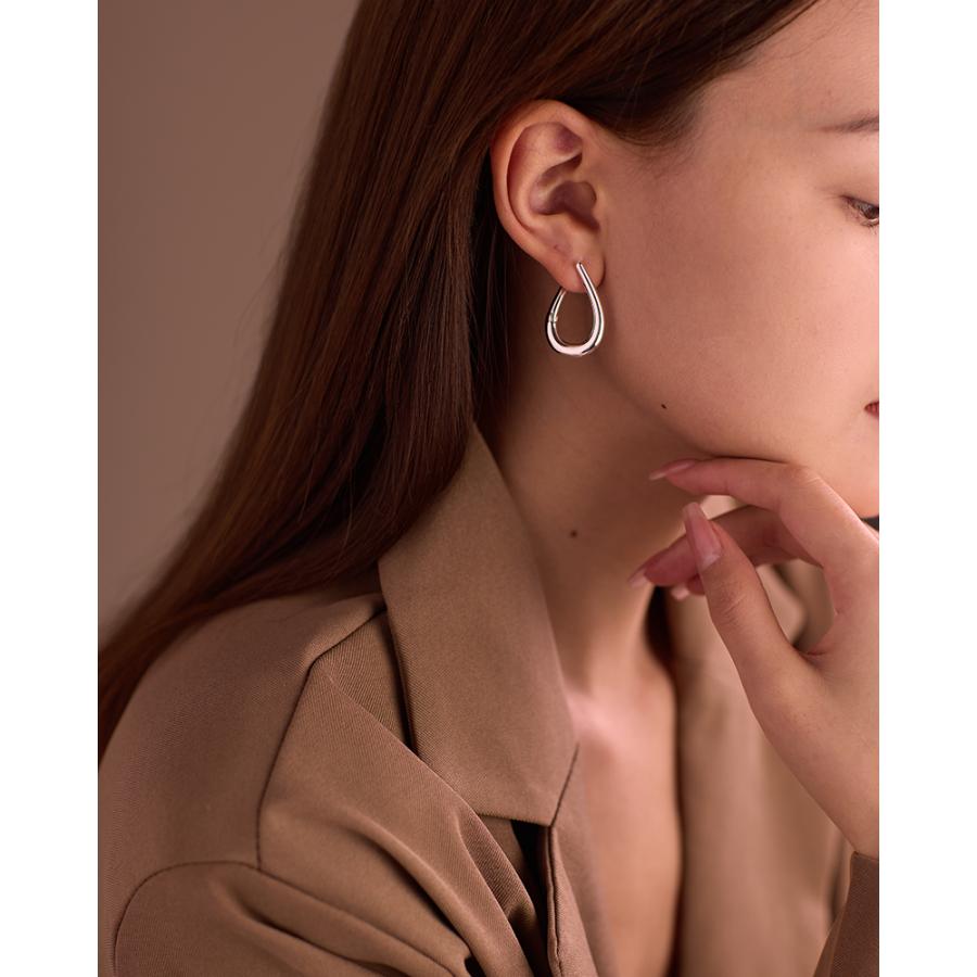 LEMOMO ピアス フープ 金属アレルギー 雫 ドロップ ひねり ワンタッチ キャッチレス ニッケルフリー おしゃれ レディース インスタ 韓国 人気 トレンド |  | 09