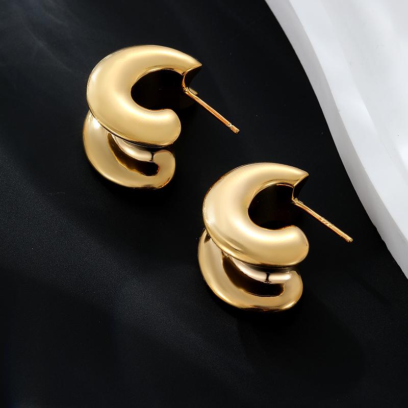 LEMOMO ピアス 存在感 フープ 大ぶり 金属アレルギー キャッチレス ニッケルフリー おしゃれ レディース インスタ 韓国 人気 トレンド 大人 |  | 02