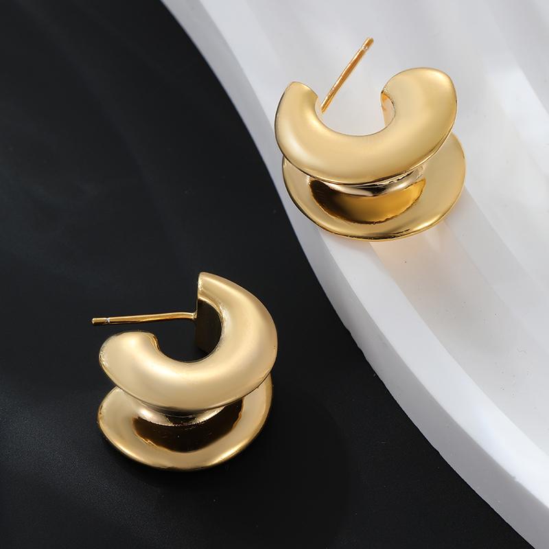 LEMOMO ピアス 存在感 フープ 大ぶり 金属アレルギー キャッチレス ニッケルフリー おしゃれ レディース インスタ 韓国 人気 トレンド 大人 |  | 03