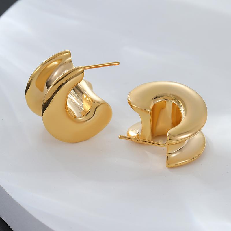 LEMOMO ピアス 存在感 フープ 大ぶり 金属アレルギー キャッチレス ニッケルフリー おしゃれ レディース インスタ 韓国 人気 トレンド 大人 |  | 04