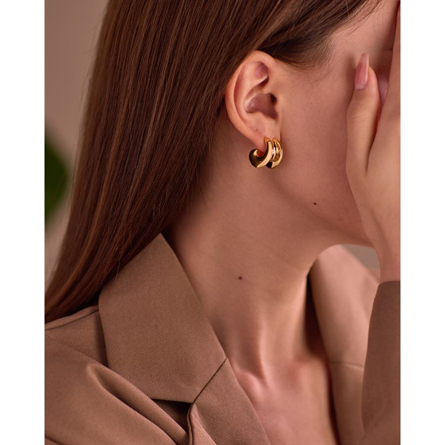 LEMOMO ピアス 存在感 フープ 大ぶり 金属アレルギー キャッチレス ニッケルフリー おしゃれ レディース インスタ 韓国 人気 トレンド 大人 |  | 06