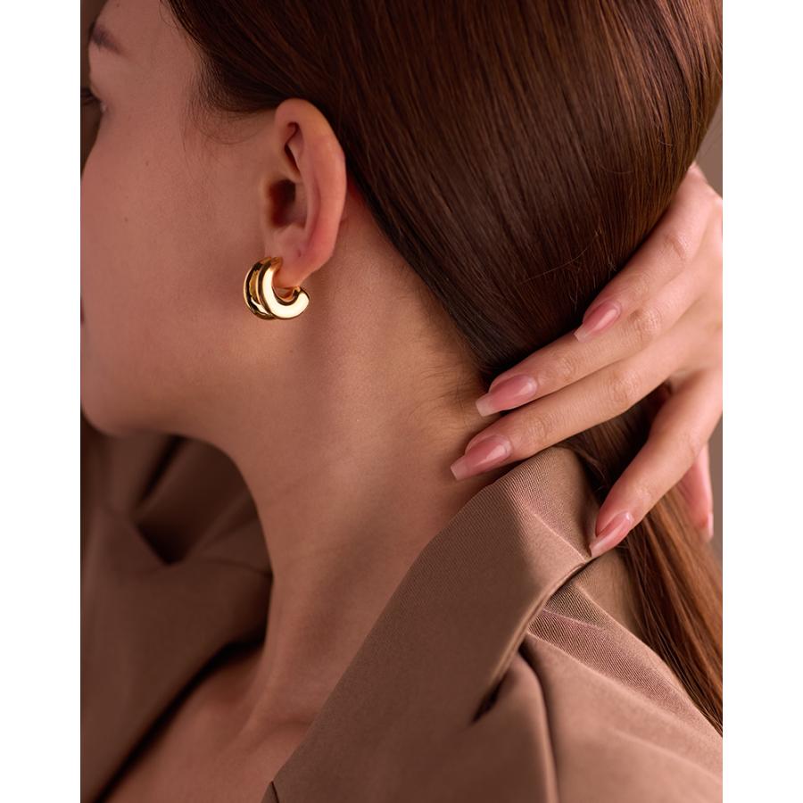 LEMOMO ピアス 存在感 フープ 大ぶり 金属アレルギー キャッチレス ニッケルフリー おしゃれ レディース インスタ 韓国 人気 トレンド 大人 |  | 09