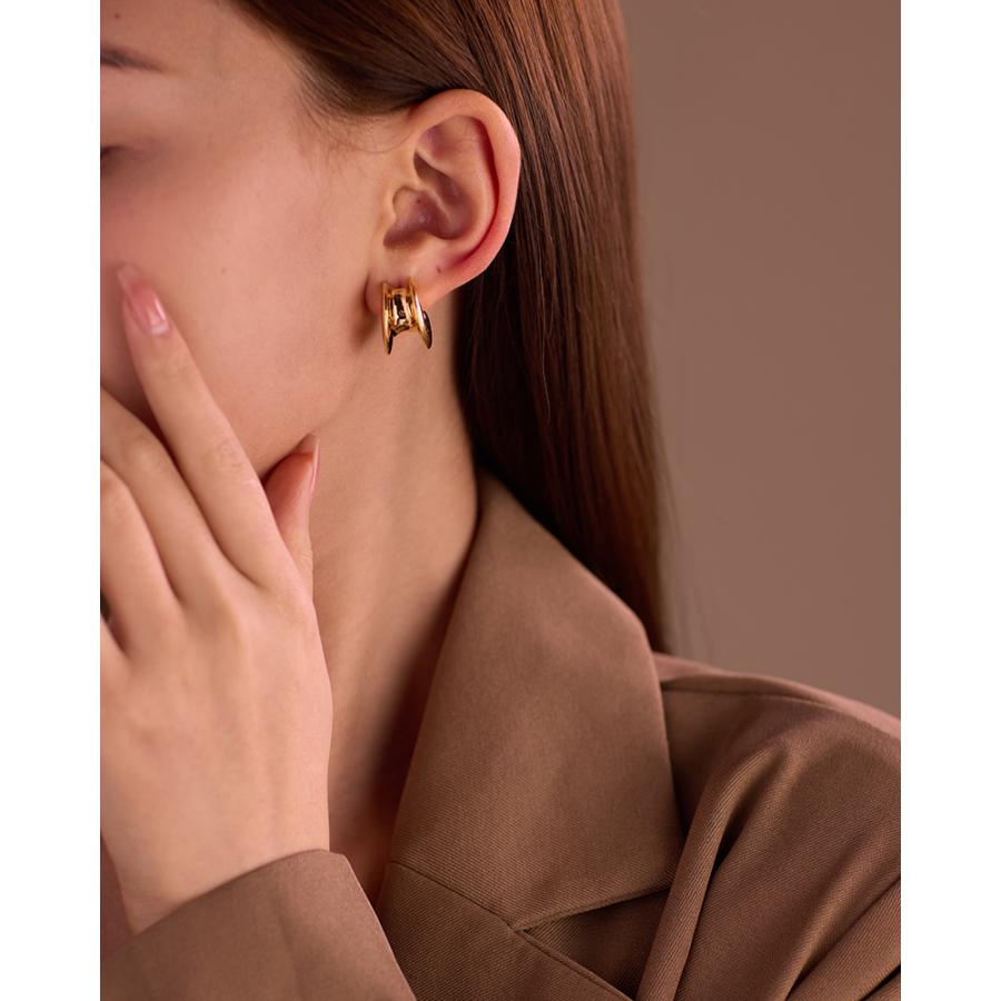 LEMOMO ピアス 存在感 フープ 大ぶり 金属アレルギー キャッチレス ニッケルフリー おしゃれ レディース インスタ 韓国 人気 トレンド 大人 |  | 10