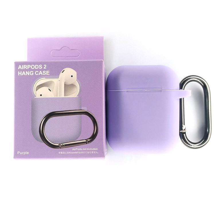 AirPods用シリコンケース AirPodsケース AirPodsカバー カラビナ付き