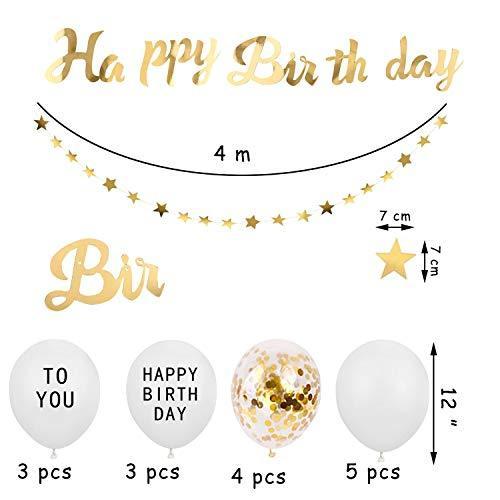 お取り寄せ 飾り ハッピーバースデー 付け 風船セット 誕生日 飾りバルーン 誕生日 Xuanmiao ナチュラル 女の子男の子 誕生日プレゼント シンプル 室内装飾 Www We Job Com