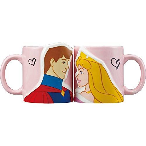 ディズニー 眠れる森の美女 オーロラ姫 フィリップ王子 キス ペア マグカップ 300ml San2578 新しい季節
