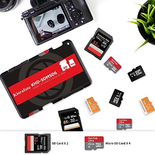 Kiorafoto 6スロット SD MicroSD メモリーカードケース クレジットカードサイズ カード 収納｜lemonbb｜02