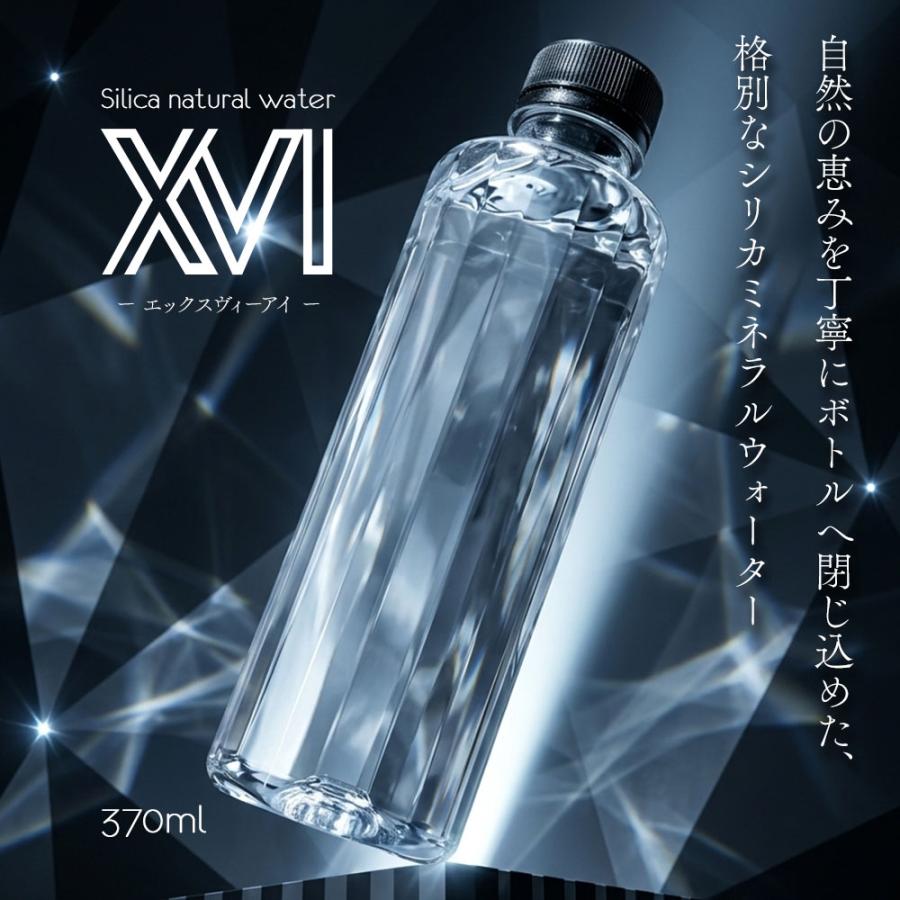 シリカ水 48本 (24本×2ケース) ラベルレス 370ml XVI 天然シリカ