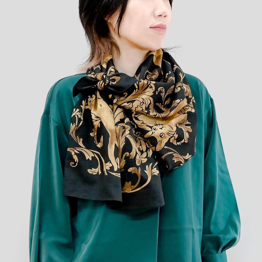 風呂敷 大判 日本製 スカーフ 地域猫 応援 LaLaLu ララルー 97×97 綿