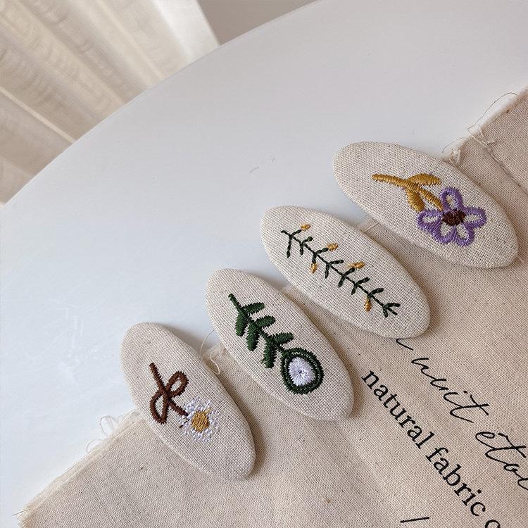 刺繍 ヘアピン 2本セット ヘアアクセサリー ヘアクリップ キッズ 女の子 髪飾り 髪留め パッチン留め 花刺繍 プレゼント Mg Le Murmure 通販 Yahoo ショッピング