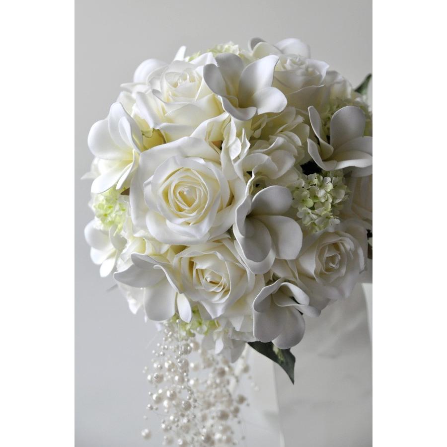 ウェディングブーケ ブーケ 花 造花 ラウンドブーケ 花束 ブートニア ホワイト ピンク グリーン 結婚式 ローズプルメリア プルメリア 010114500 ウエディング専門店 ミュゼ 通販 Yahoo ショッピング