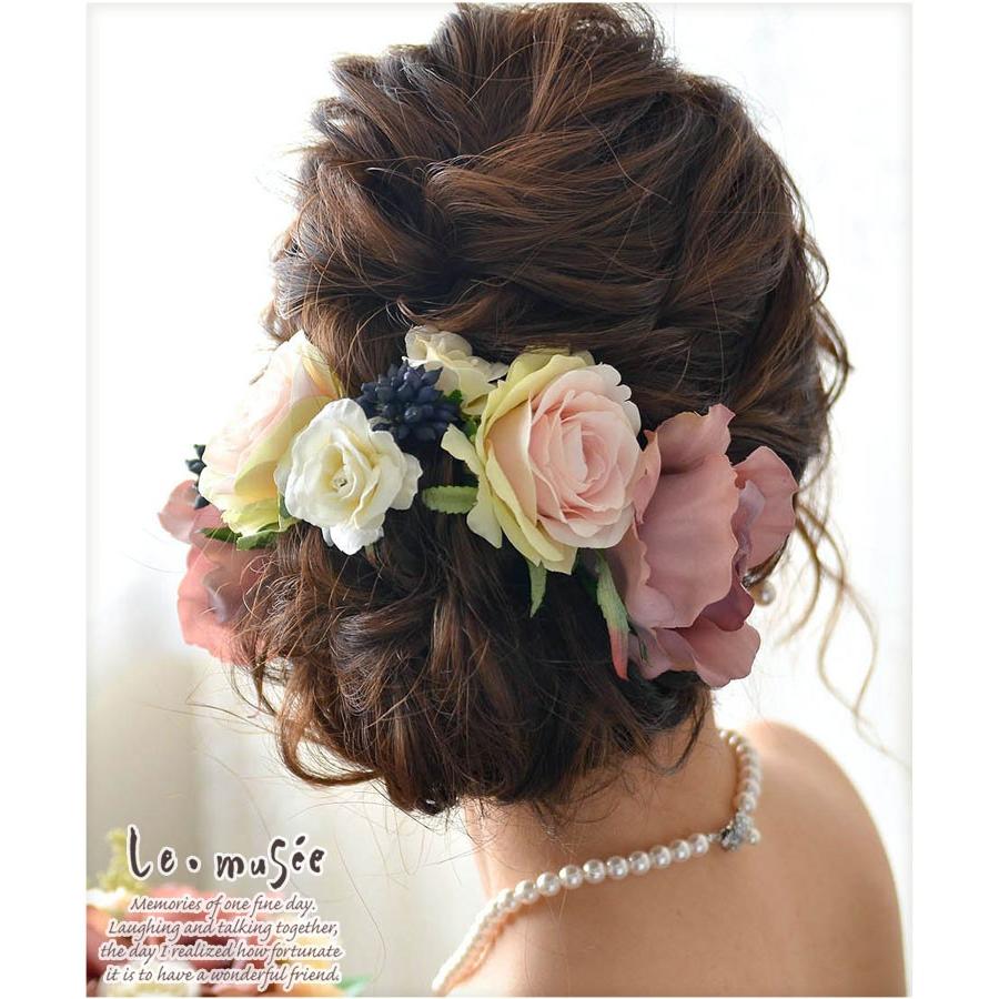 ヘッドドレス ウェディング 髪飾り 花 人気 ヘアアクセサリー