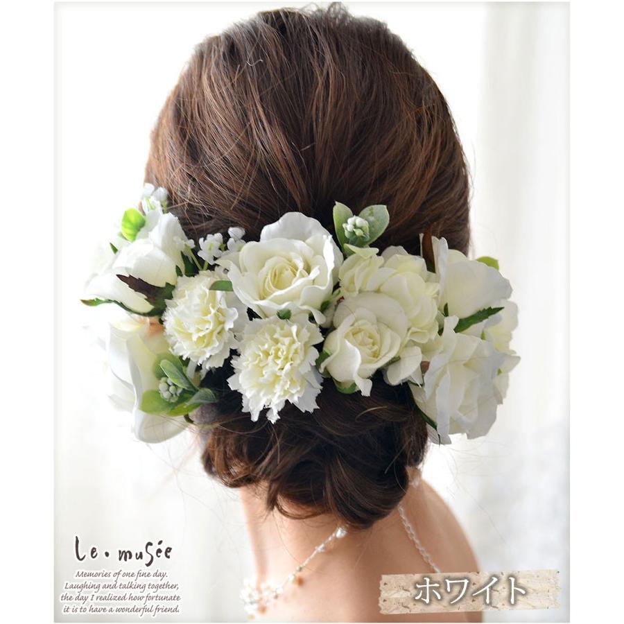 ヘッドドレス 髪飾り 成人式 花 袴 振袖 ウェディング ヘア