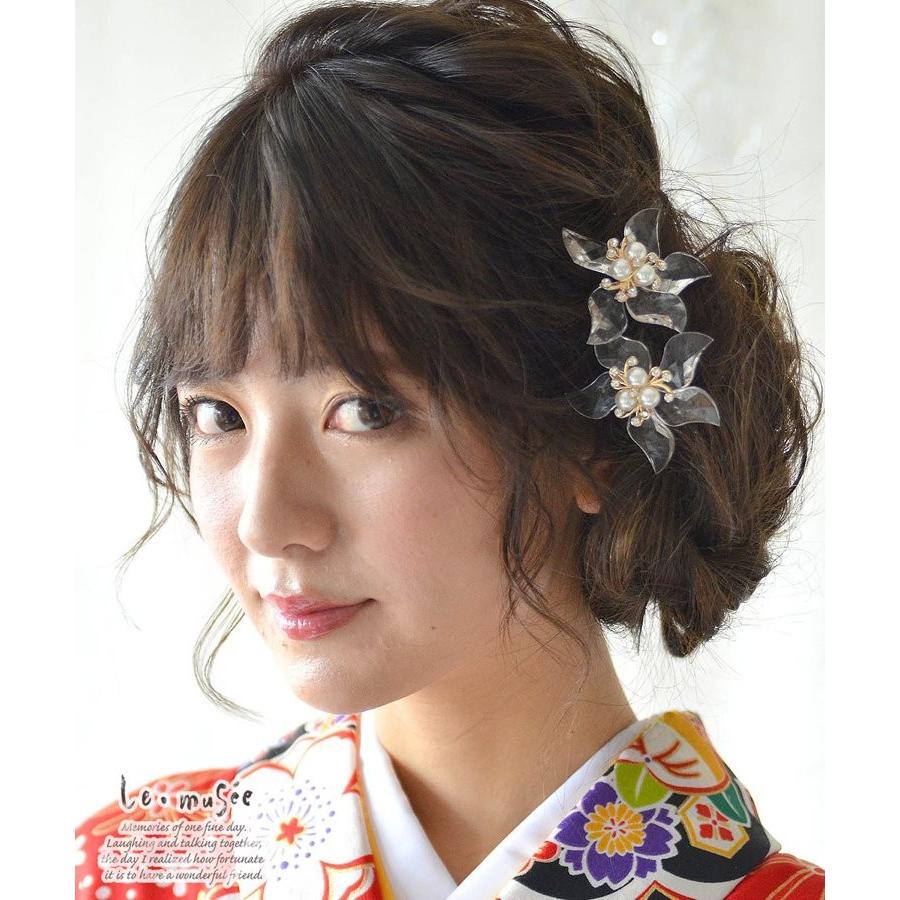 ヘッドドレス ウェディング 髪飾り ヘアアクセサリー ブライダル 結婚式 成人式 袴 振袖 かわいい 人気 2パーツセット ウエディング専門店 ミュゼ 通販 Yahoo ショッピング