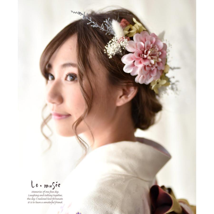 成人式 ヘッドドレス 花 髪飾り 和装 ウェディング 袴 振袖 卒業式 結婚式 浴衣 セット ブライダル 海外挙式 前撮り 造花 ドライフラワー テイスト リシェ |  | 07