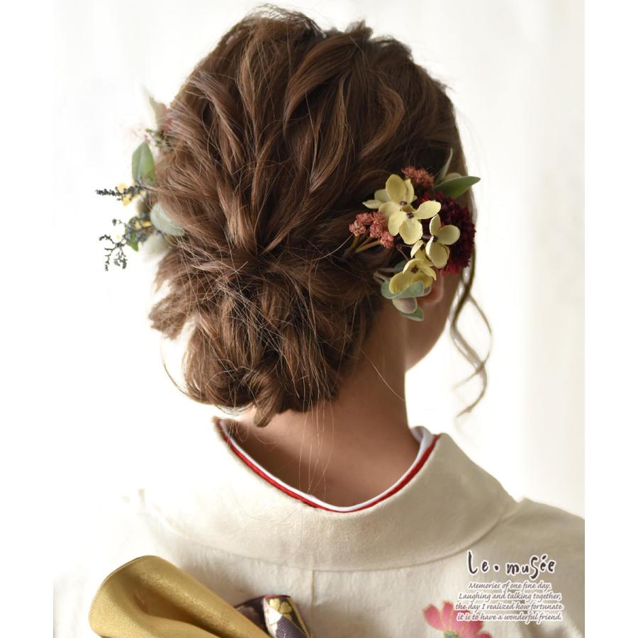 成人式 ヘッドドレス 花 髪飾り 和装 ウェディング 袴 振袖 卒業式 結婚式 浴衣 セット ブライダル 海外挙式 前撮り 造花 ドライフラワー テイスト リシェ |  | 11