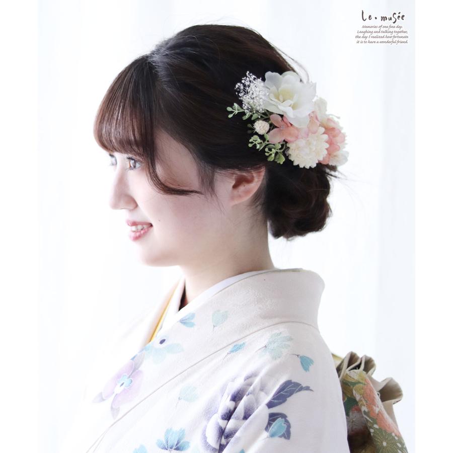 ドライフラワー テイスト ヘッドドレス 髪飾り 花 ウェディング ルネ