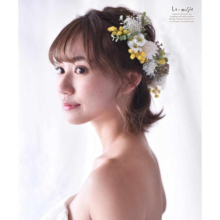 ナチュラルテイスト ヘッドドレス 髪飾り 花 ウェディング ナチュラルテイスト ヘッドドレス 髪飾り 花 ウェディング