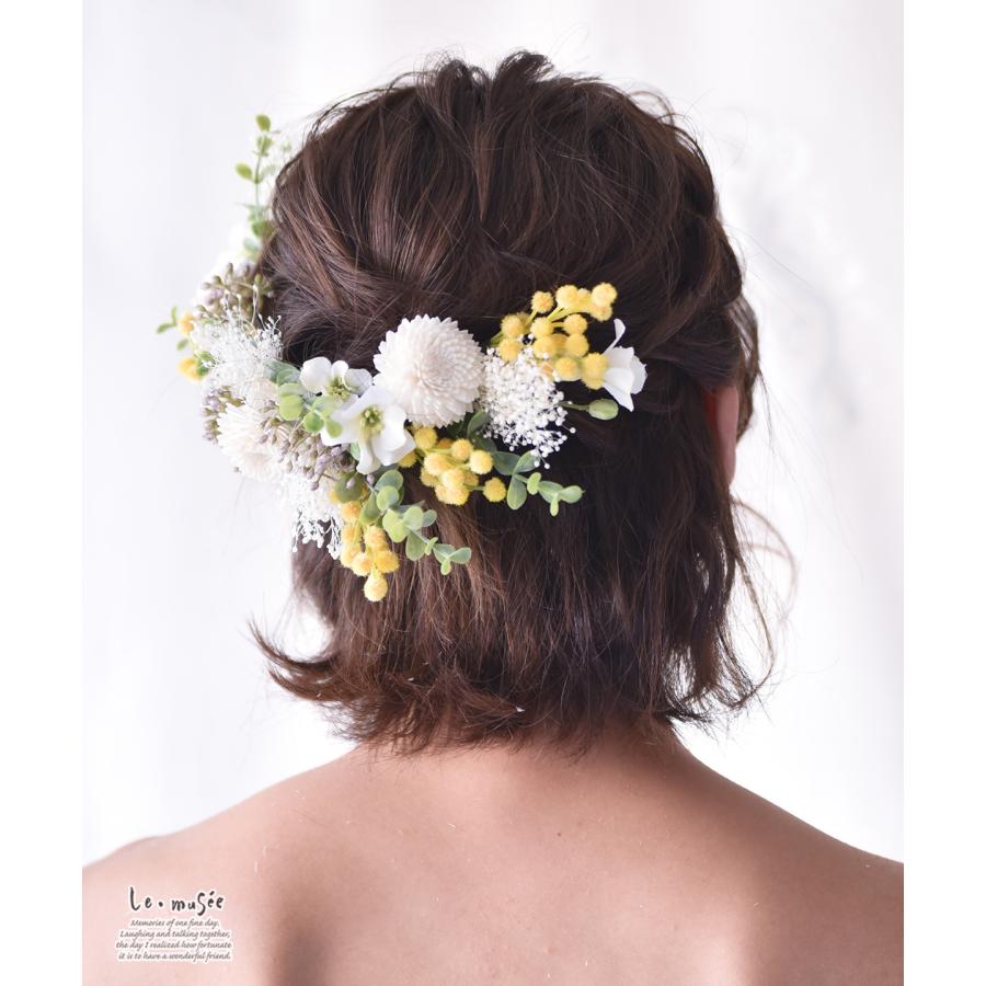ナチュラルテイスト ヘッドドレス 髪飾り 花 ウェディング ナチュラルテイスト ヘッドドレス 髪飾り 花 ウェディング