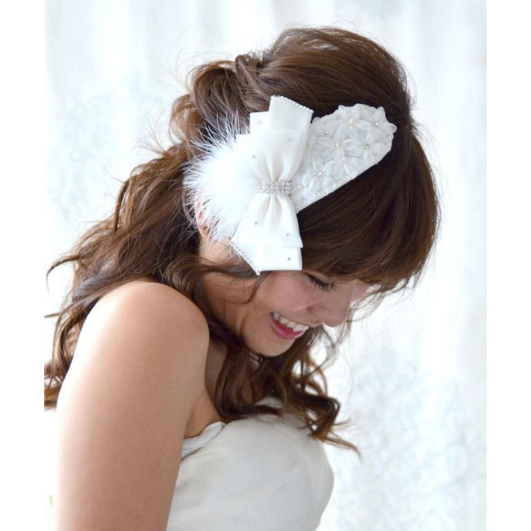 ボンネ ヘッドドレス ウェディング 帽子 ハット 花嫁 人気 リボン レース パール 挙式 披露宴 二次会 前撮り プチバトー 020523901 ウエディング専門店 ミュゼ 通販 Yahoo ショッピング