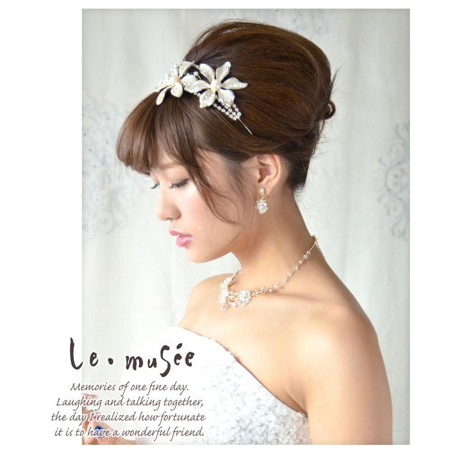 カチューシャ ウェディング ヘッドドレス ヘアアクセサリー 髪飾り リボンカチューシャ 花嫁 結婚式 ブライダル ナデージュ ウエディング専門店 ミュゼ 通販 Yahoo ショッピング