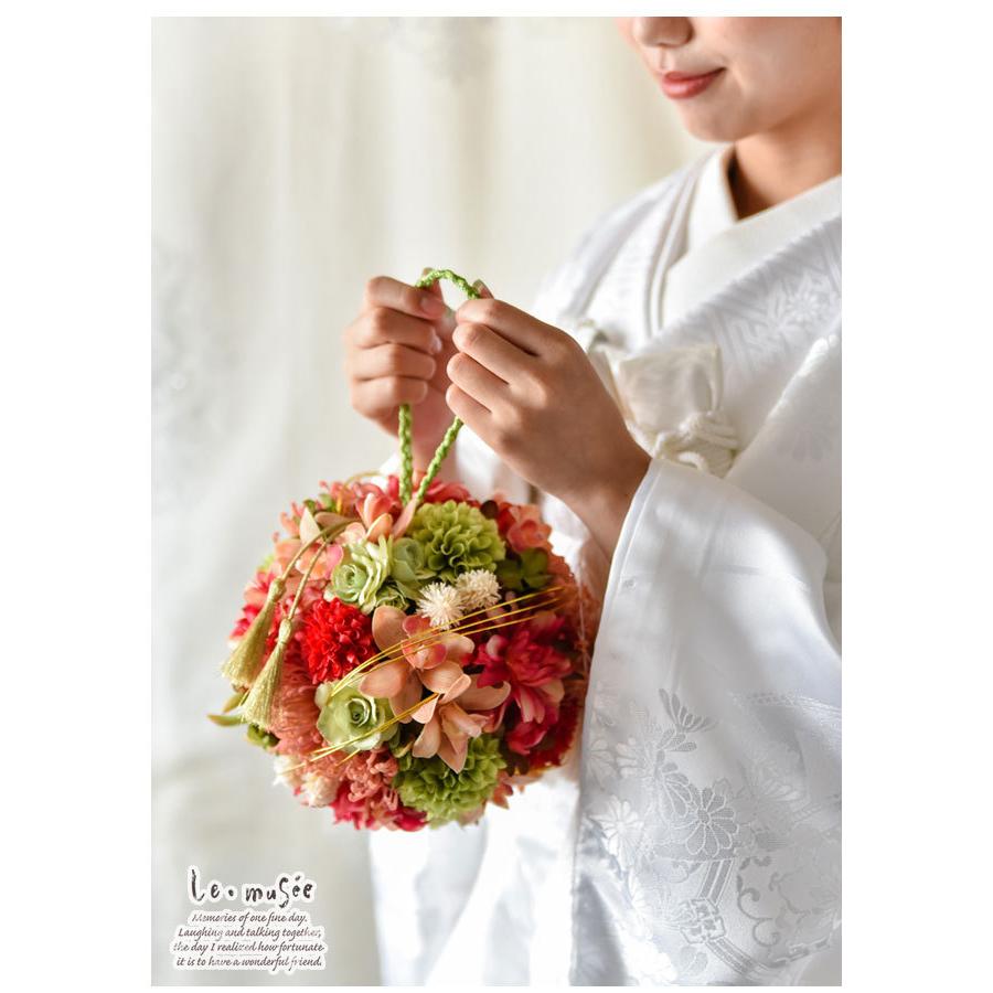 レンタル ウェディング ボールブーケ 造花 和装 ヘッドドレス セット