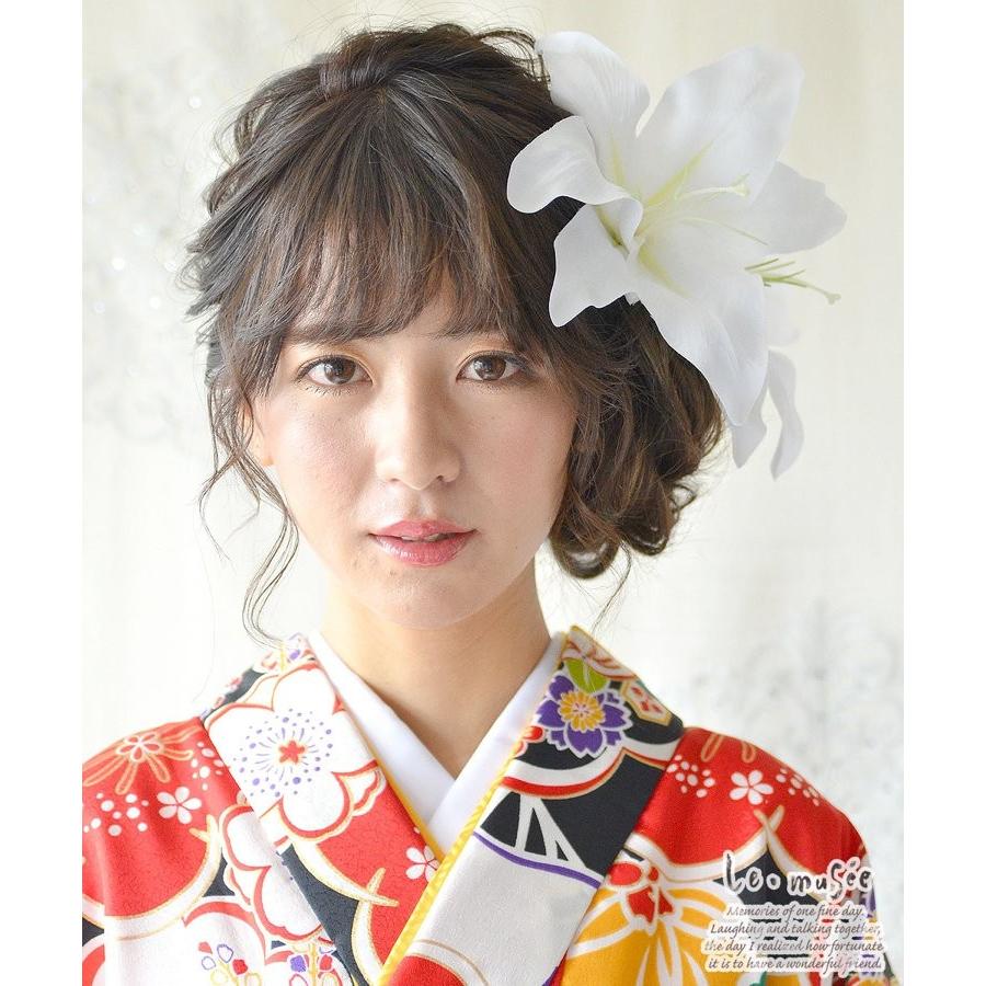 成人式 髪飾り 和装 花 ヘッドドレス 卒業式 袴 カサブランカ 成人式 髪飾り 和装 花 ヘッドドレス 卒業式 袴 カサブランカ