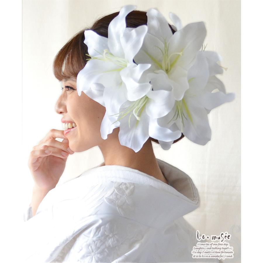 和装 髪飾り 造花 百合 寿 ゆり ことぶき ウエディング専門店 ミュゼ 通販 Yahoo ショッピング
