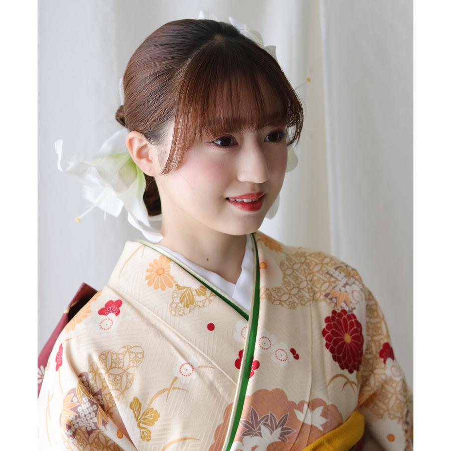 成人式 髪飾り 和装 花 ハット ウェディング 卒業式 袴 カサブランカ
