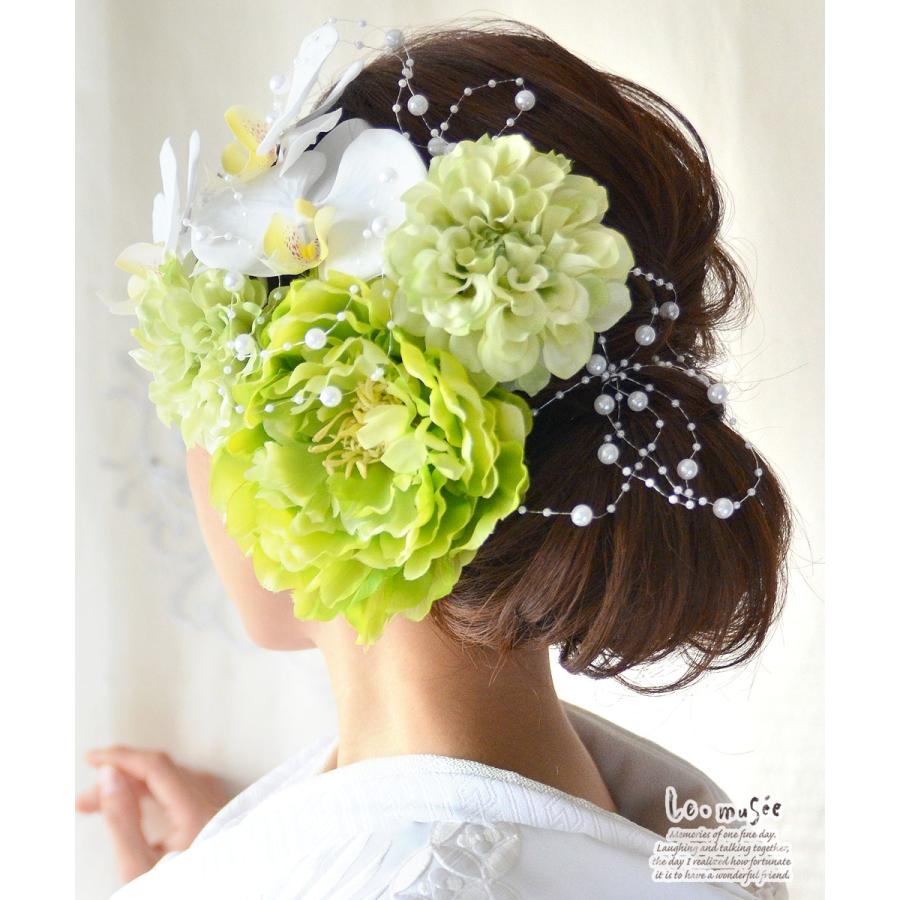 和装 白無垢 髪飾り 造花 翡翠花 ひすいばな ウエディング専門店 ミュゼ 通販 Yahoo ショッピング
